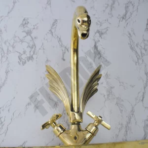 Solid Brass bathroom faucet, hand-carved in the dragon shape